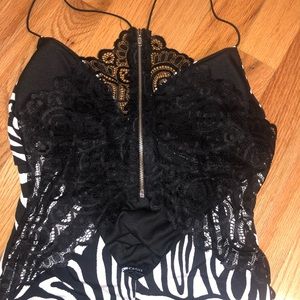 Exotic spaghetti strap Zebra 🦓 print mini dress